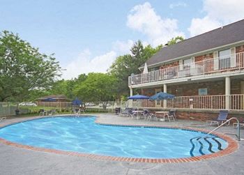 Large pool with sundeck